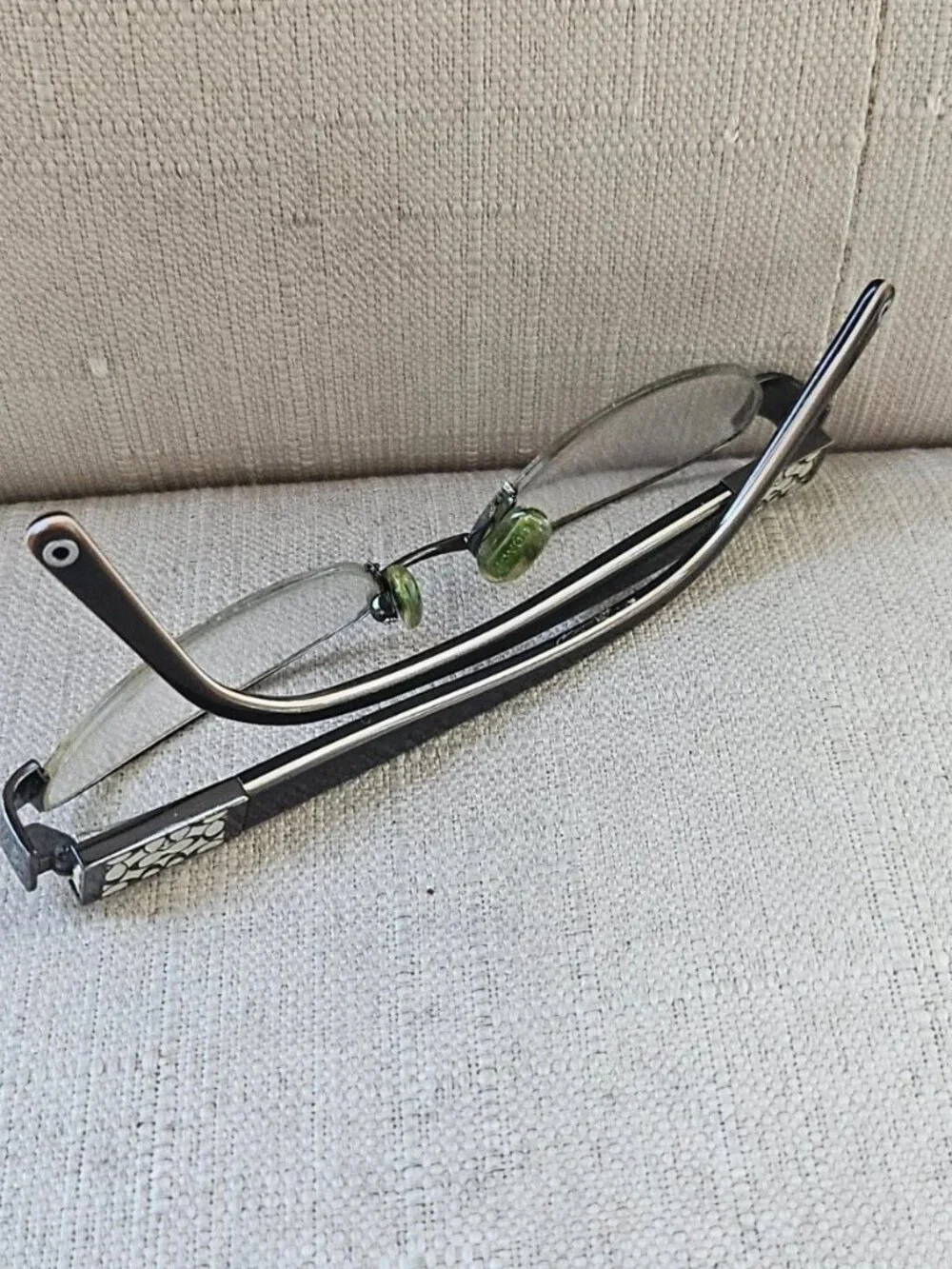 Vintage Coach Women Eyeglasses LUELLA Dark Gunmetal Tone Eyewear Glasses